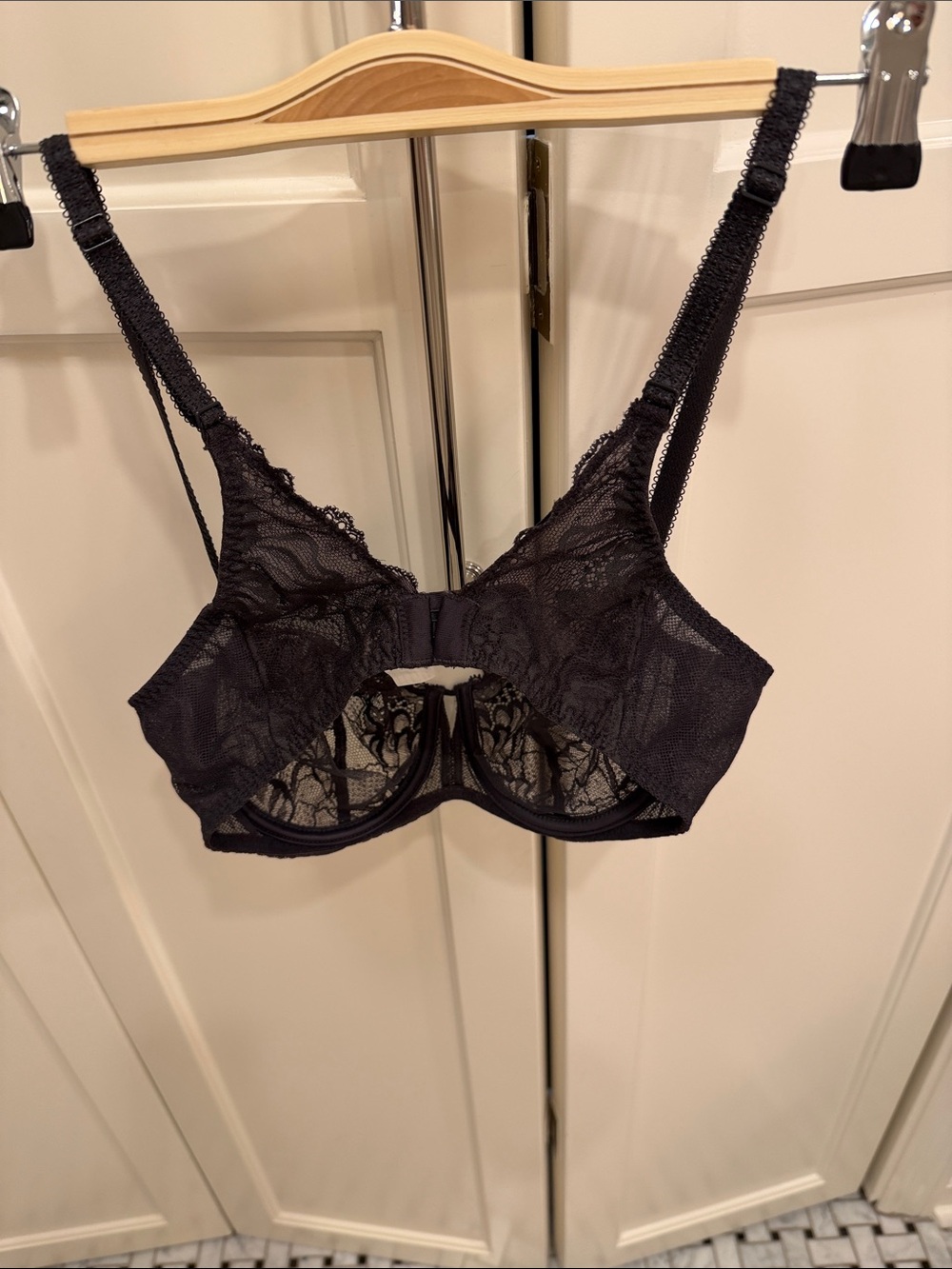 Simone Perele dark gray lace bra - Picture 3 of 4